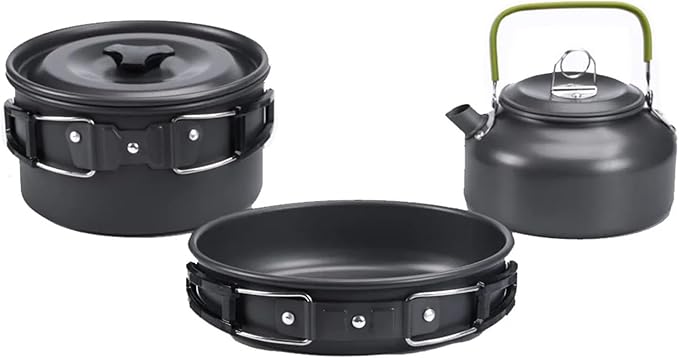 Lightweight Aluminum Camping Cookware Set – Portable Outdoor Gear