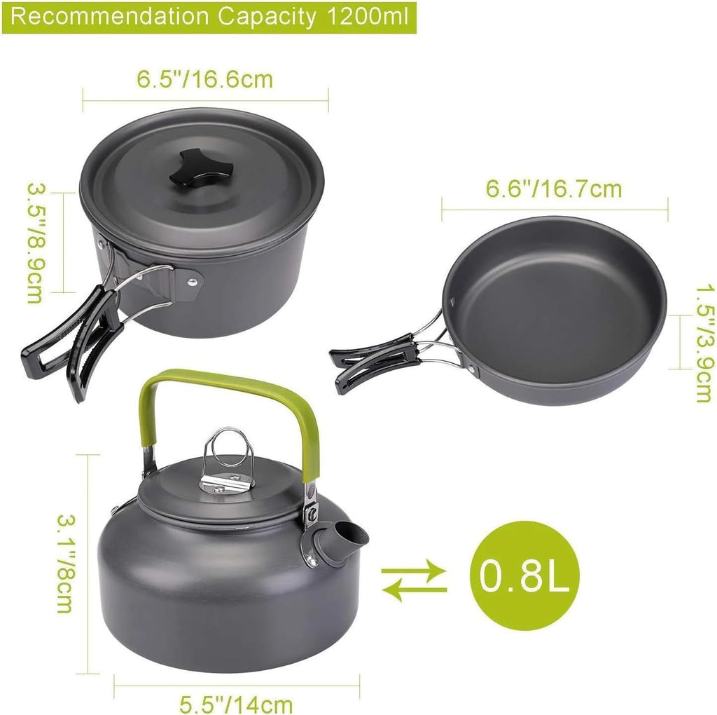 Lightweight Aluminum Camping Cookware Set – Portable Outdoor Gear