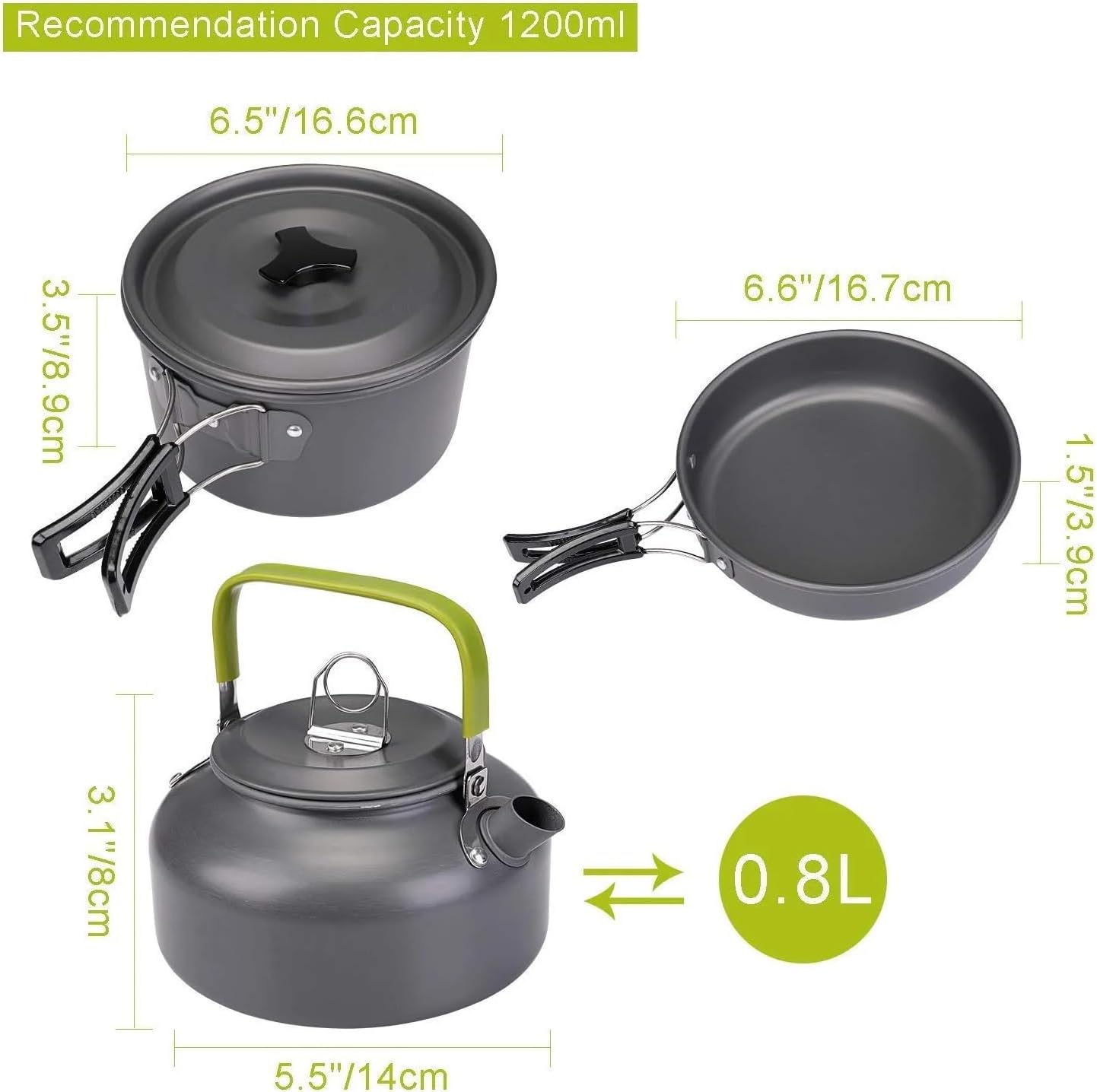 Lightweight Aluminum Camping Cookware Set – Portable Outdoor Gear