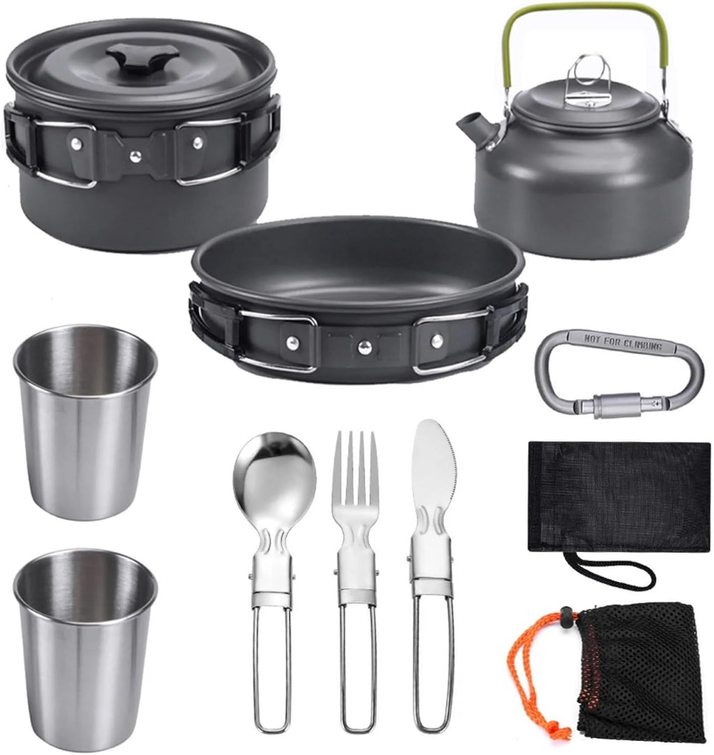 Lightweight Aluminum Camping Cookware Set – Portable Outdoor Gear